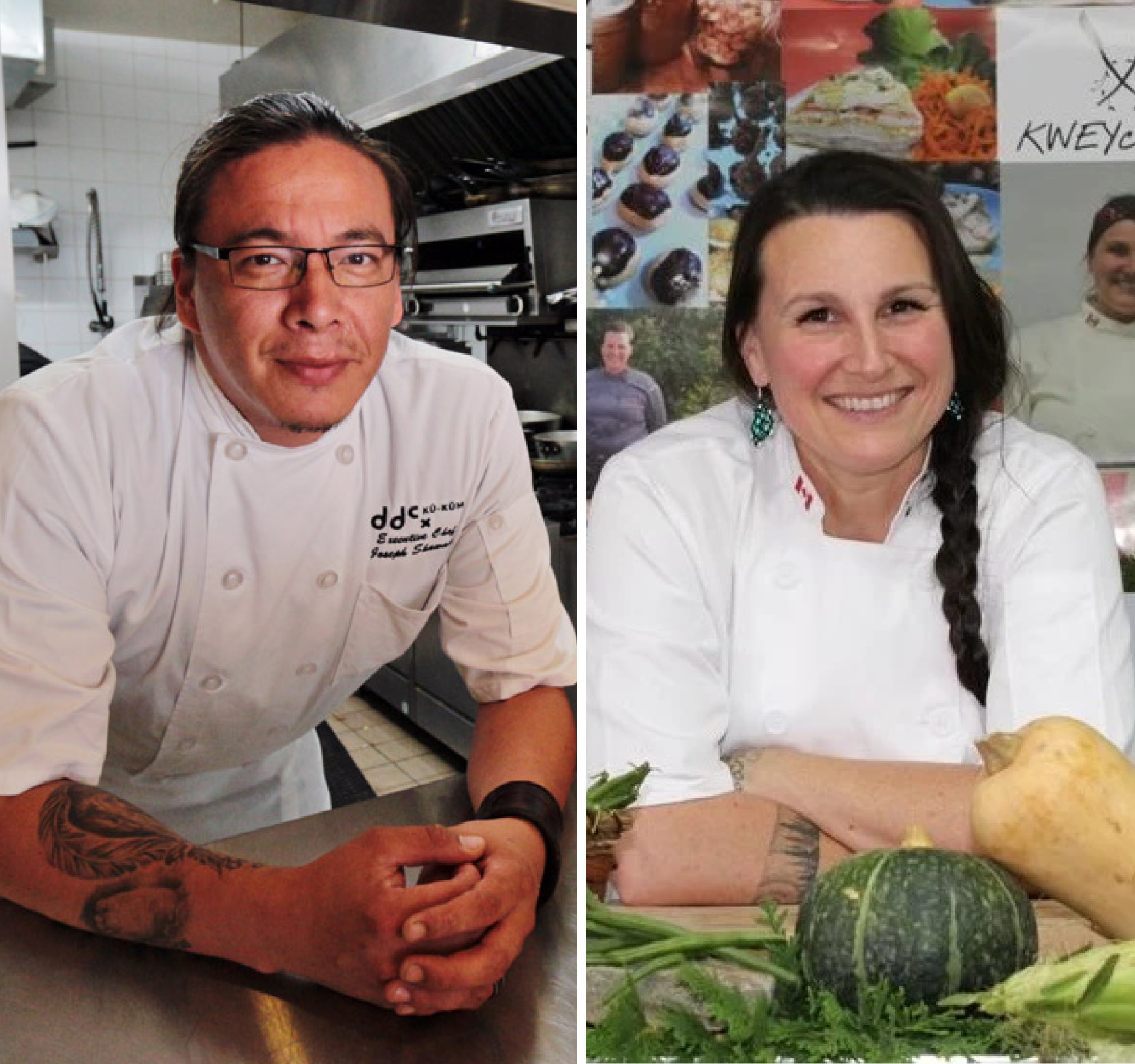 Photo of chefs Joseph Shawana and Amy Pelletier