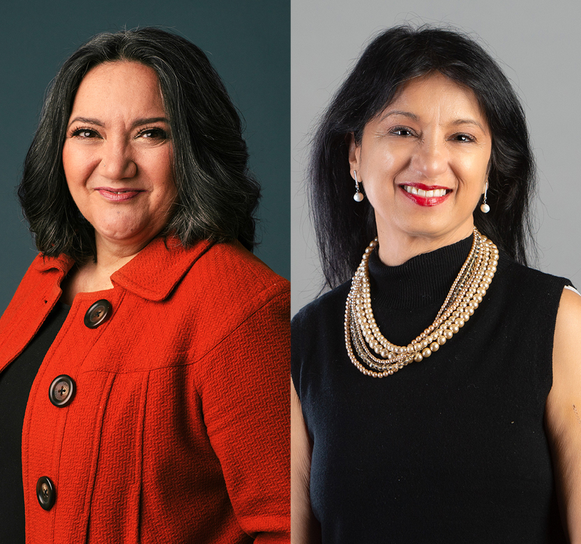 Headshot of Bernadette Fernandes and Dr. Manju Varma