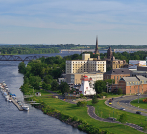 View of Fredericton waterfront 