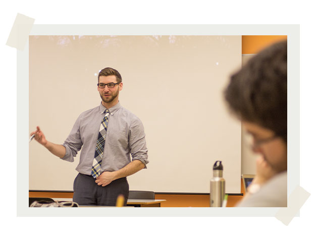 Dr. Matt Dinan teaching a class